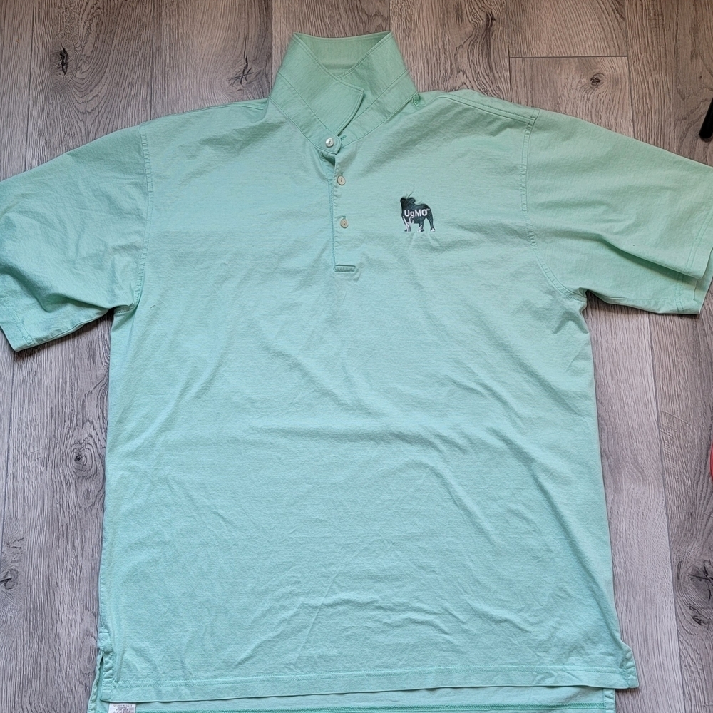 Peter Millar Men's Light Green Polo Shirt